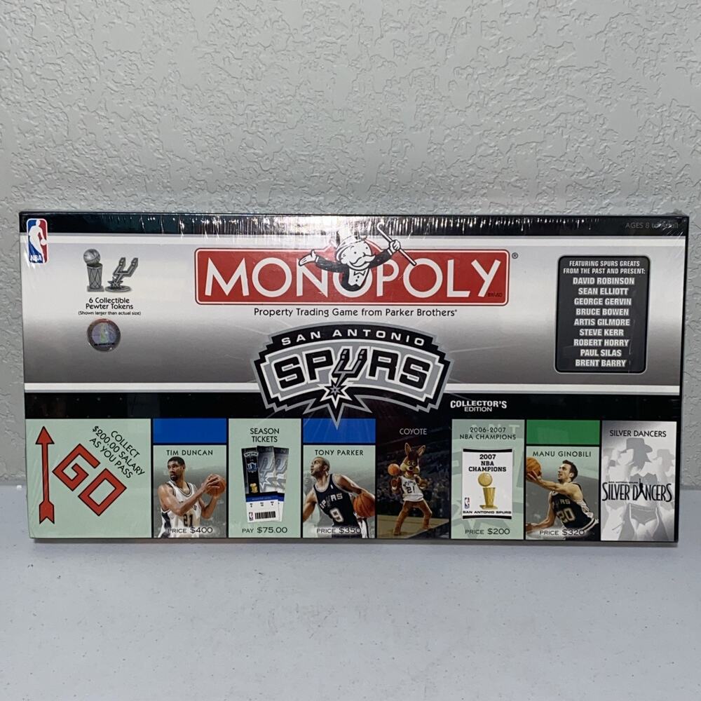 RARE Limited Collectors Ed San Antonio Spurs Monopoly Board Game NEW Sealed 2007